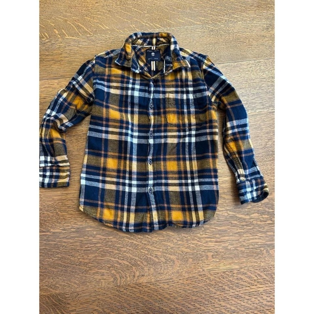 Denim‎ & Flower Ricky Singh Boys' Flannel Button-Up Shirt – Size 7